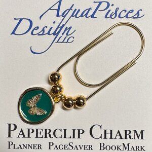 Paperclip Charm - Planner Accessory, Pagesaver, Bookmark